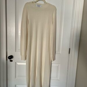 Marcela London Signature Knitted Wool Dress in Milk